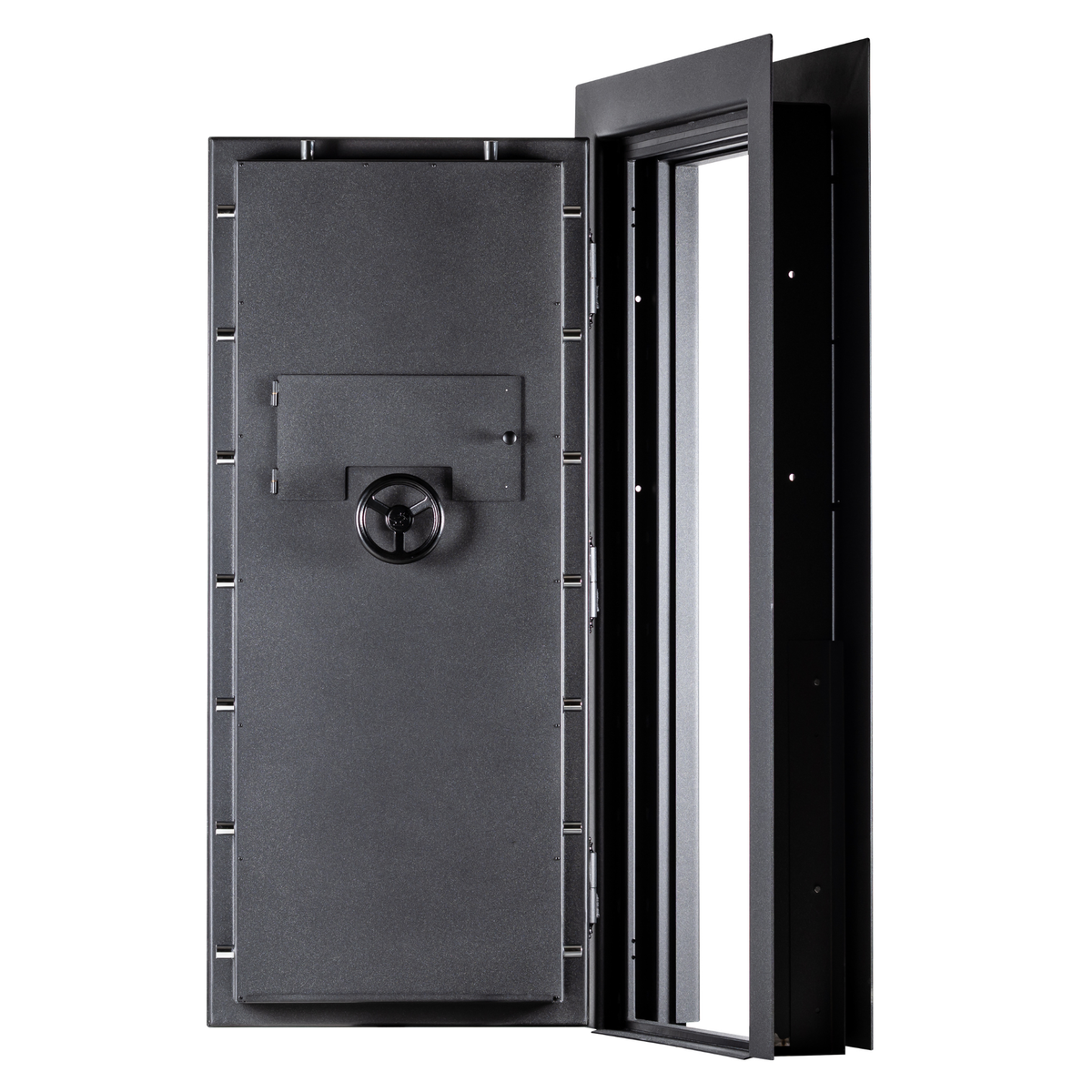 VD8035 OUTSWING BLACKSTONE - REVERSE - SIDE VIEW - OPEN