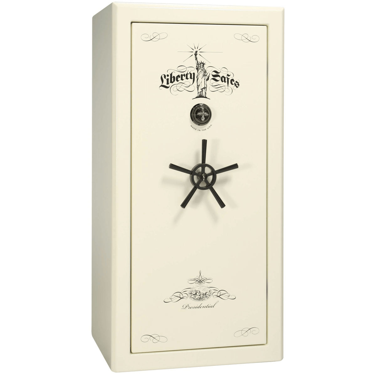 Presidential Series | Level 8 Security | 2.5 Hours Fire Protection | 25 | Dimensions: 60.5&quot;(H) x 30.25&quot;(W) x 28.5&quot;(D) | White Marble | Mechanical Lock