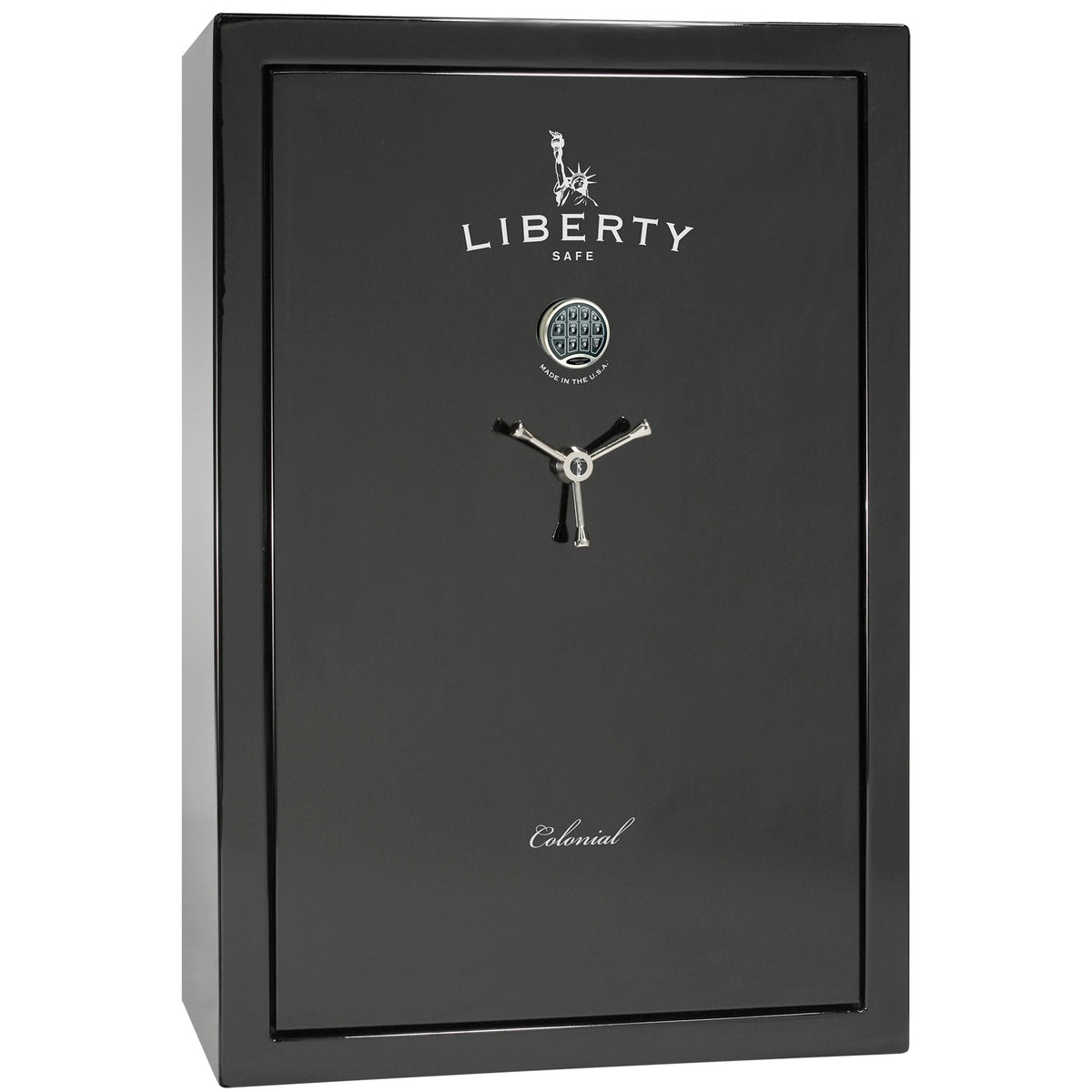 Colonial Series | Level 4 Security | 75 Minute Fire Protection | 35 | DIMENSIONS: 60.5"(H) X 42”(W) X 22"(D*) | Black Gloss | Electronic Lock - closed