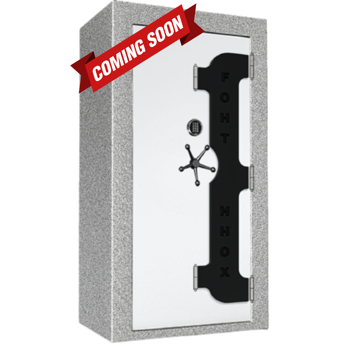 Fort Knox | Protector 7241 Safe with Crane Hinge | 2-Tone Light Granite/ White Gloss | Rivet Trim