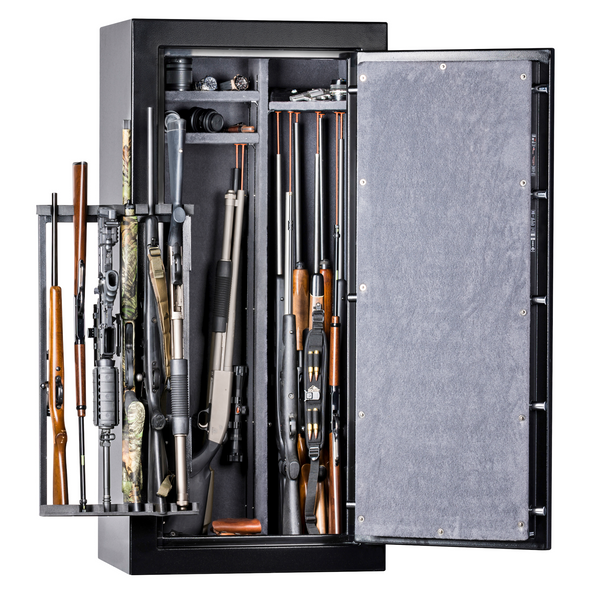 Swing Out Gun Rack System- 6 gun (SOR6) - Bomb City Safes