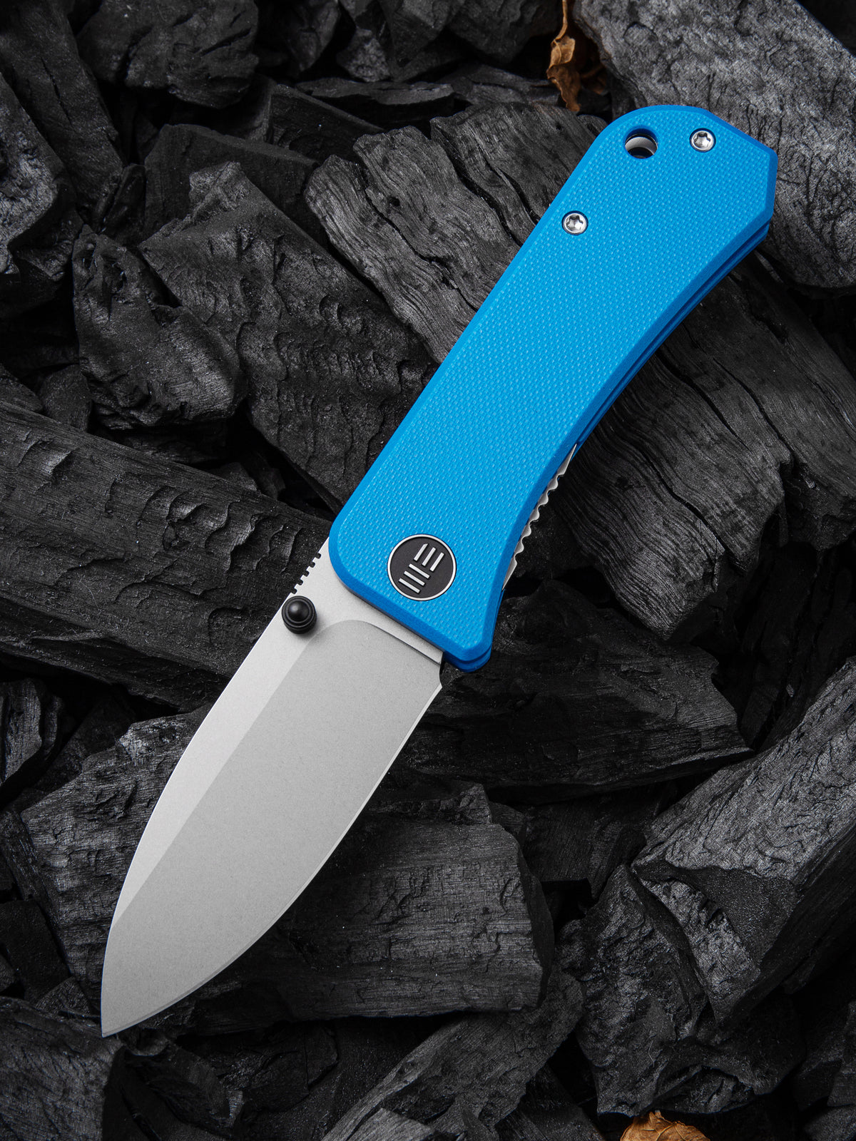 WE Banter | Blue G10 Handle Gray S/S Liner Stonewashed CPM S35VN Blade