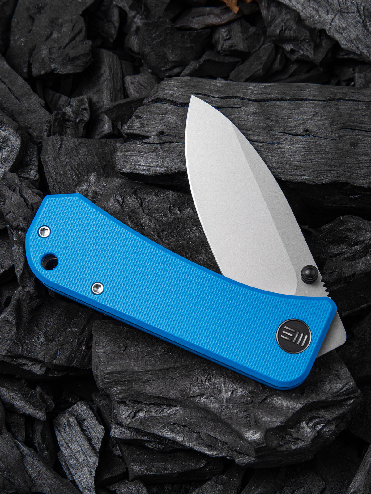 WE Banter | Blue G10 Handle Gray S/S Liner Stonewashed CPM S35VN Blade