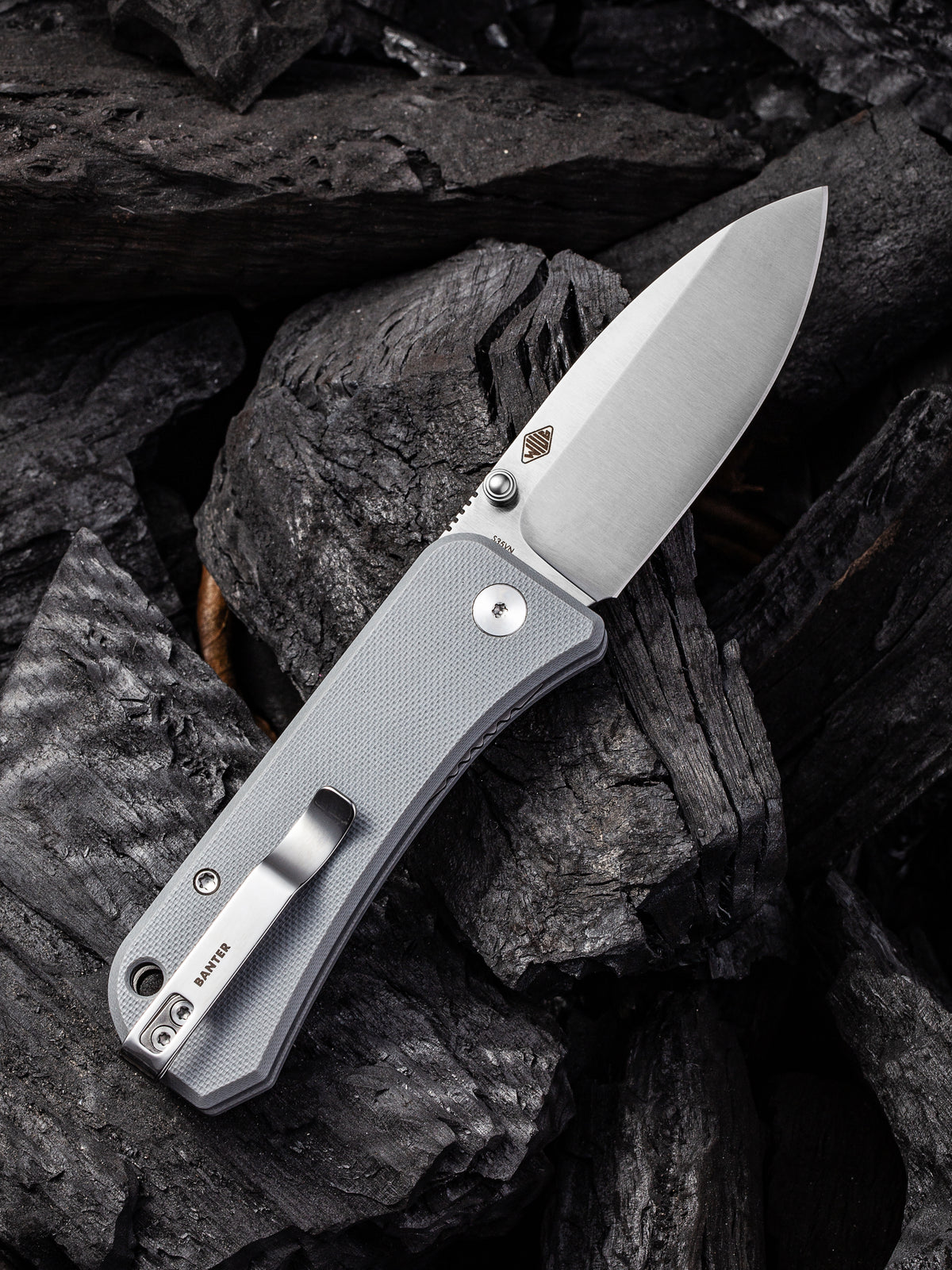 WE Banter | Gray G10 Handle Gray S/S Liner Stonewashed CPM S35VN Blade