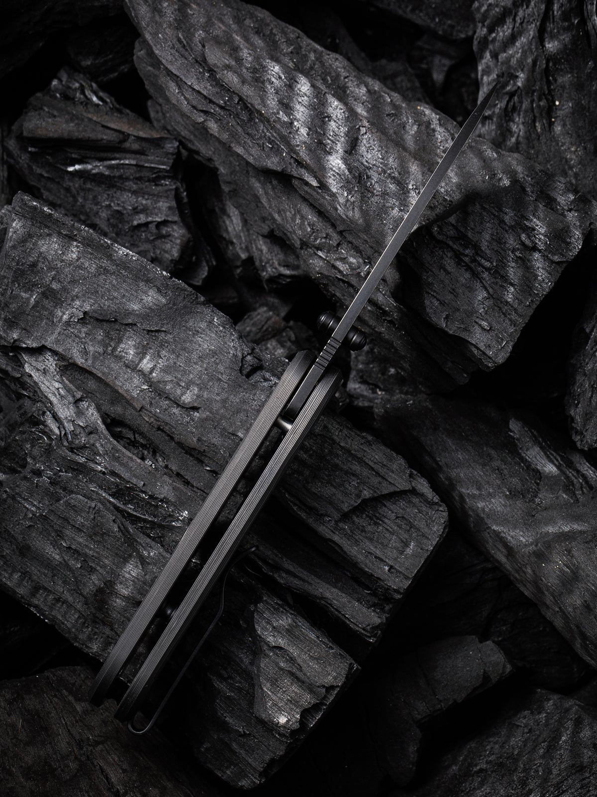 WE Banter | Marble Carbon Fiber Handle Black Stonewashed S35VN Blade Nested Liner Lock