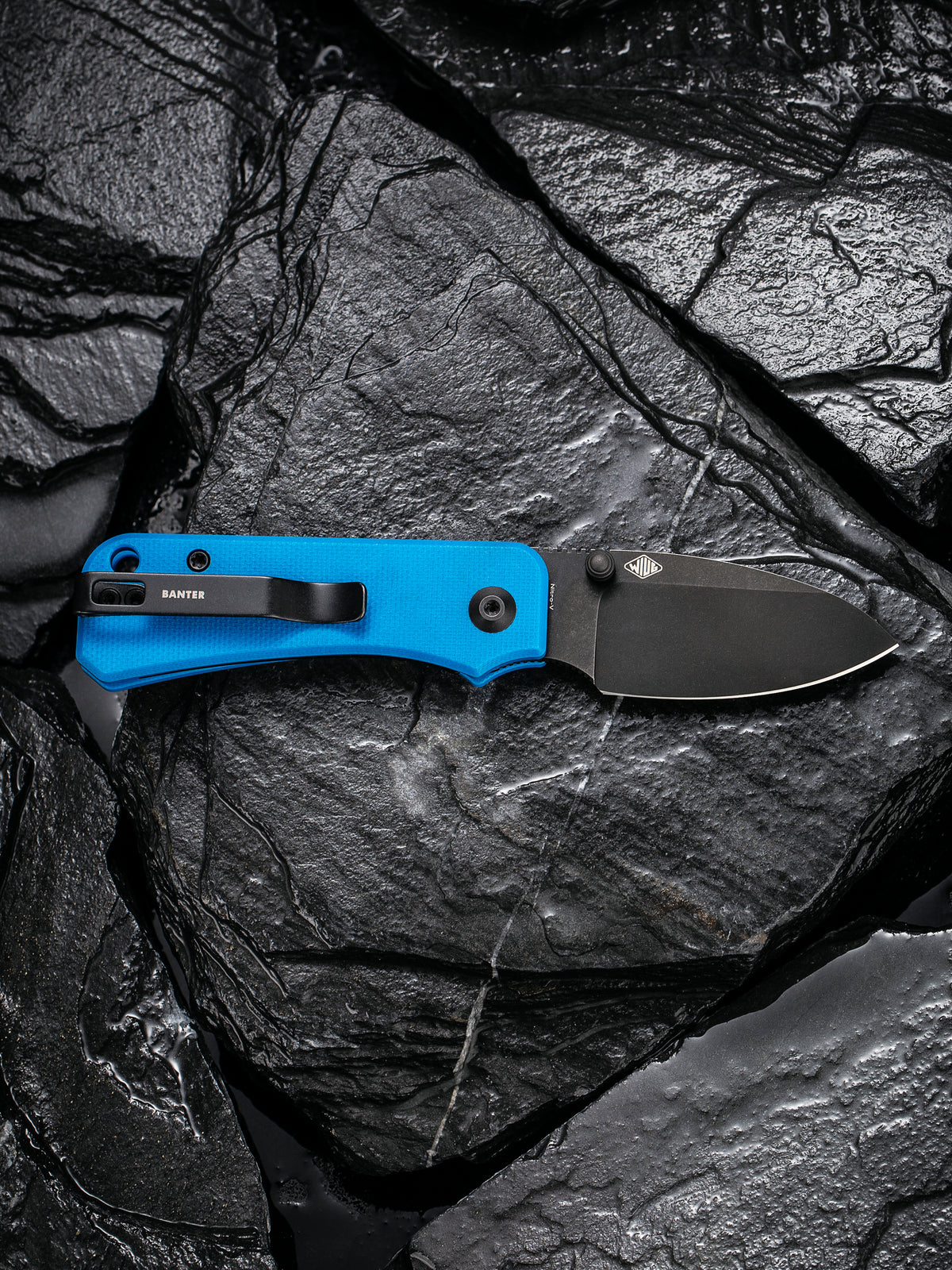 CIVIVI Baby Banter | Blue G10 Handle Black Stonewashed Nitro-V Blade Nested Liner Lock