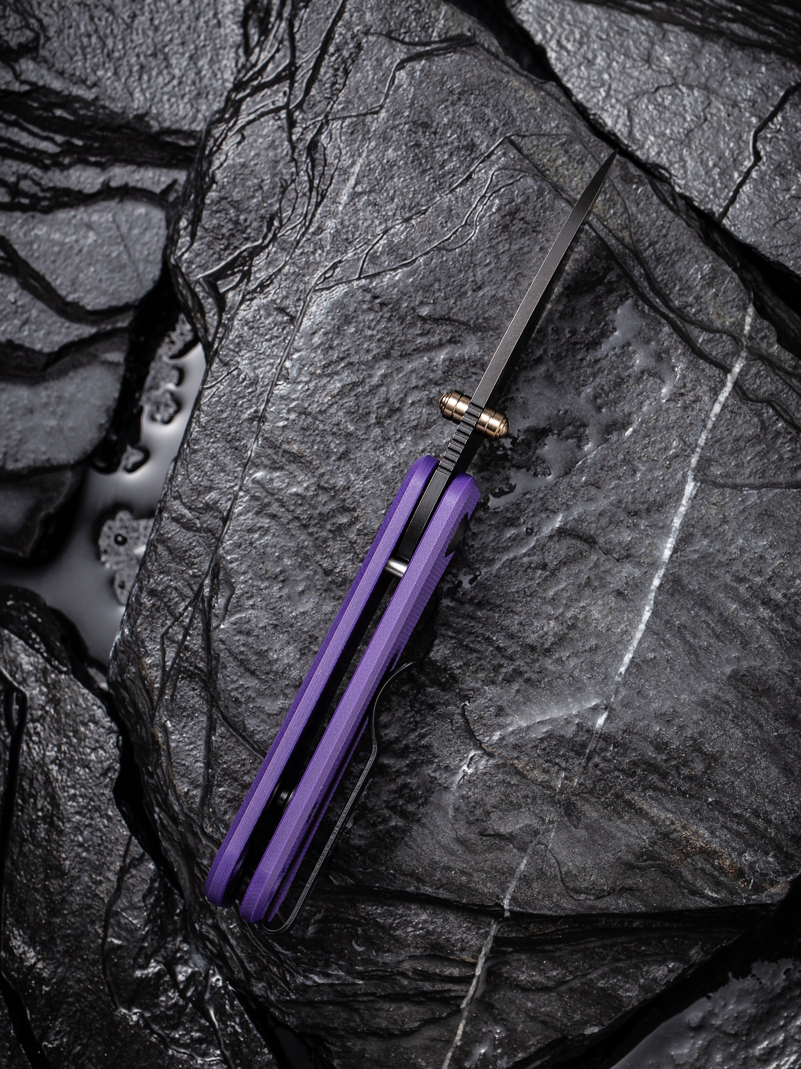 CIVIVI Baby Banter | Purple G10 Handle Black Stonewashed Nitro-V