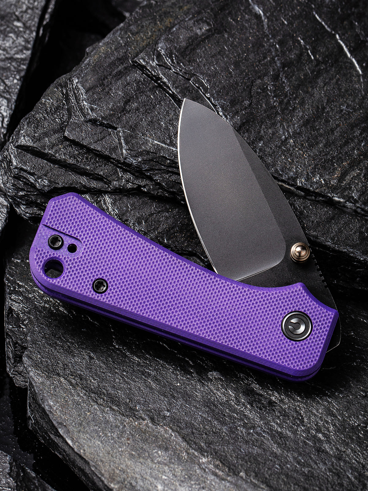 CIVIVI Baby Banter | Purple G10 Handle Black Stonewashed Nitro-V Blade Nested Liner Lock