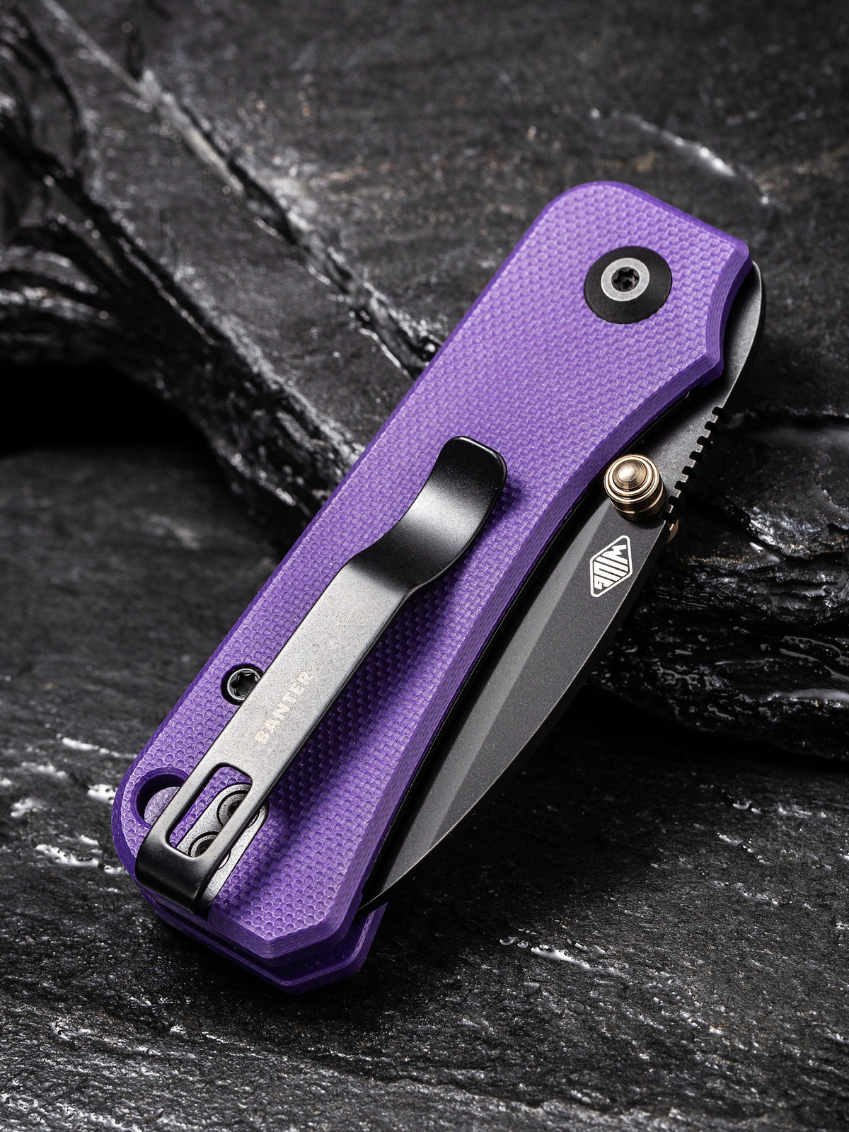 CIVIVI Baby Banter | Purple G10 Handle Black Stonewashed Nitro-V Blade Nested Liner Lock