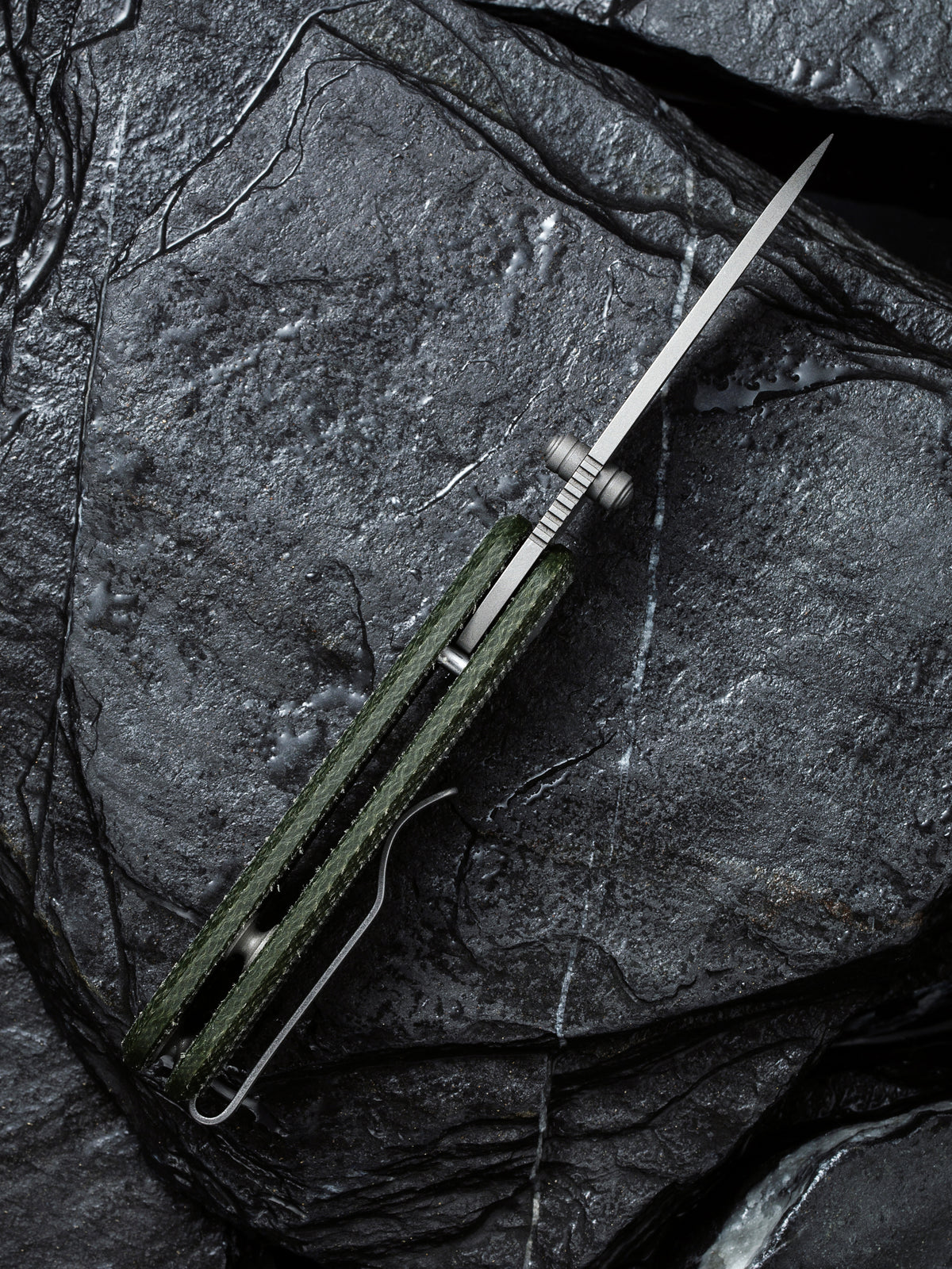 CIVIVI Baby Banter | Green Micarta Handle Gray Stonewashed Nitro-V Blade Nested Liner Lock